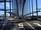 Crossing the Sydney Harbour Bridge on our Private Shore Excursion